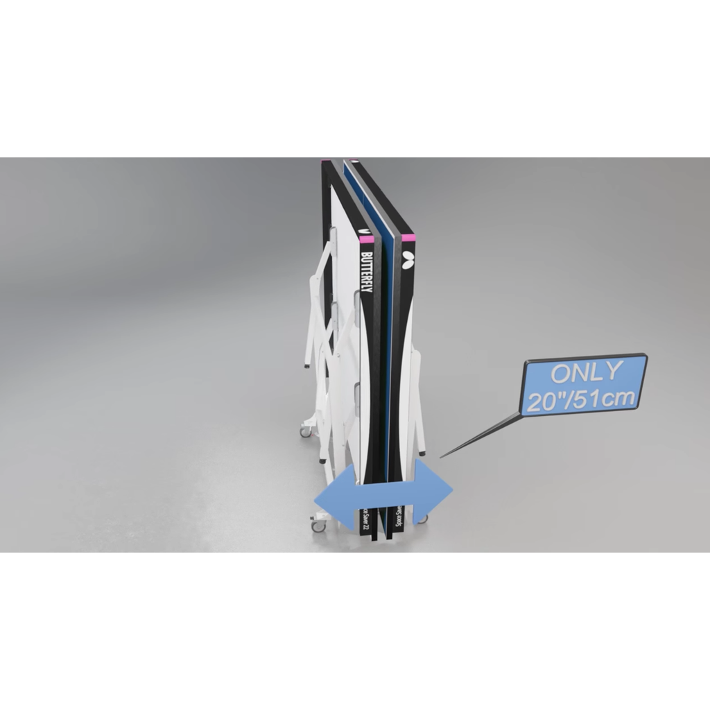 Butterfly Space Saver 22 Table Blue