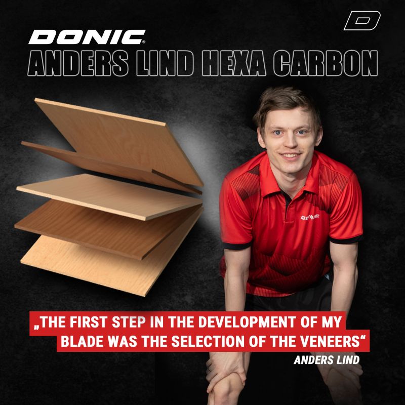 Donic Anders Lind Hexa Carbon - americantabletennis