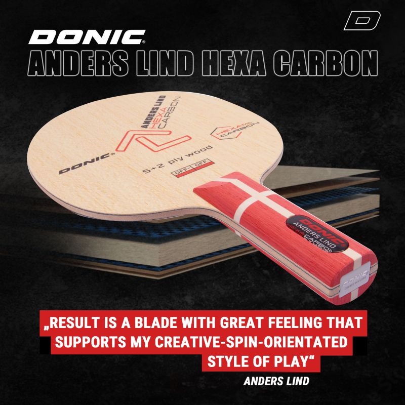 Donic Anders Lind Hexa Carbon - americantabletennis